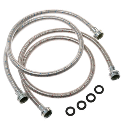 PM14X10005 GE® Universal Washing Machine Stainless Steel Hoses - 2 Pack PM14X10005