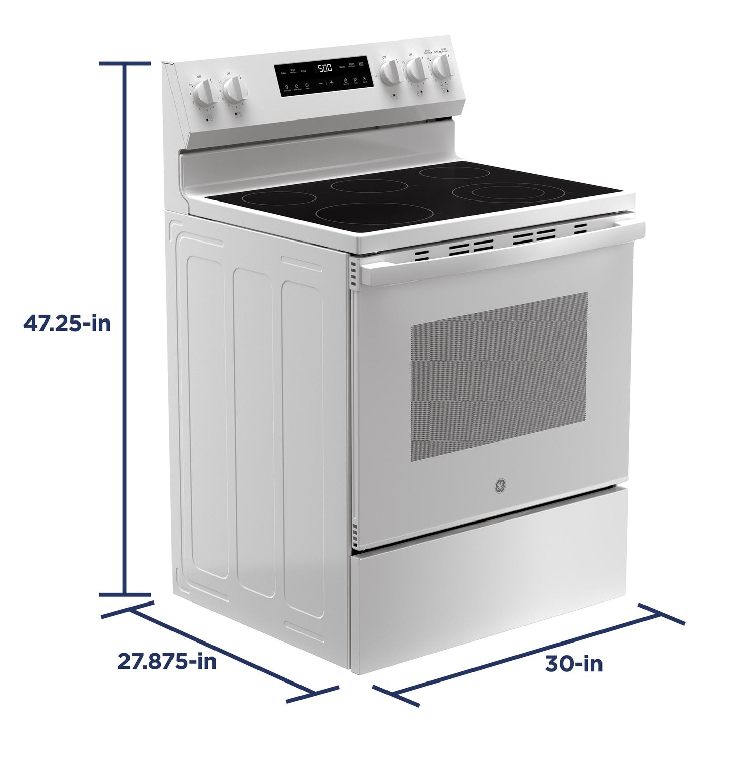 GRF500PVWW GE® ENERGY STAR® 30" Free-Standing Electric Range with Crisp Mode