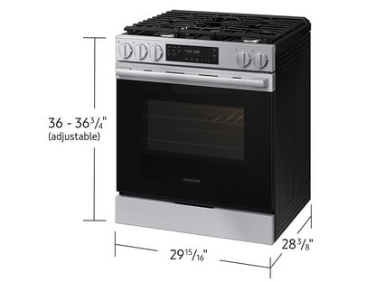 Samsung NSG70H60SR Bespoke Smart Slide-in Gas Range Pro Style Design  Air Fry Max  Precision Knobs