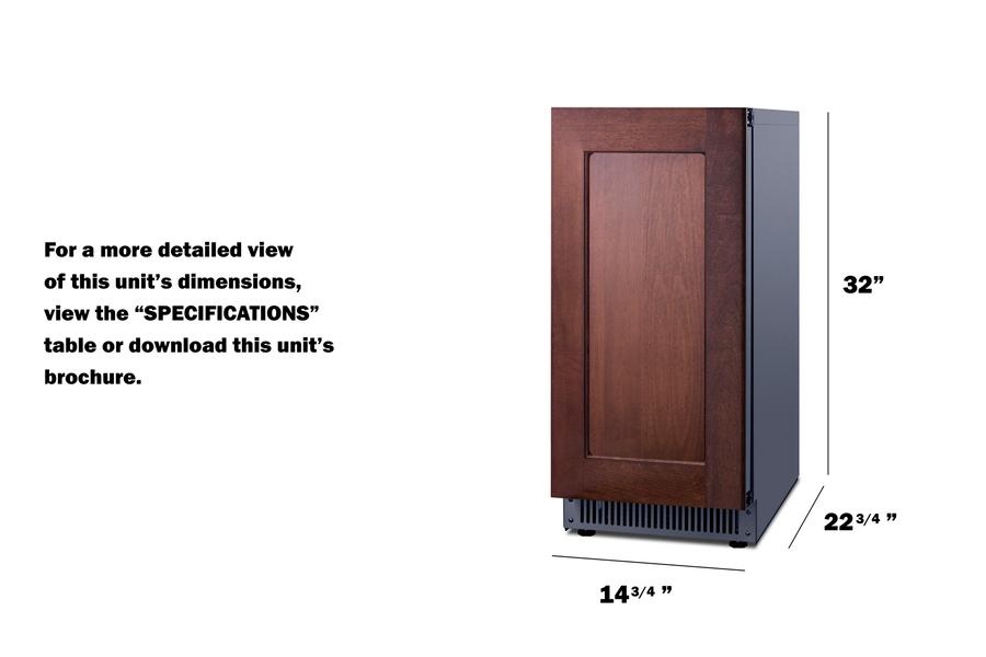 Summit BIM62ADAPNR 68 Lb. Clear Icemaker, ADA Compliant (panel Not Included)