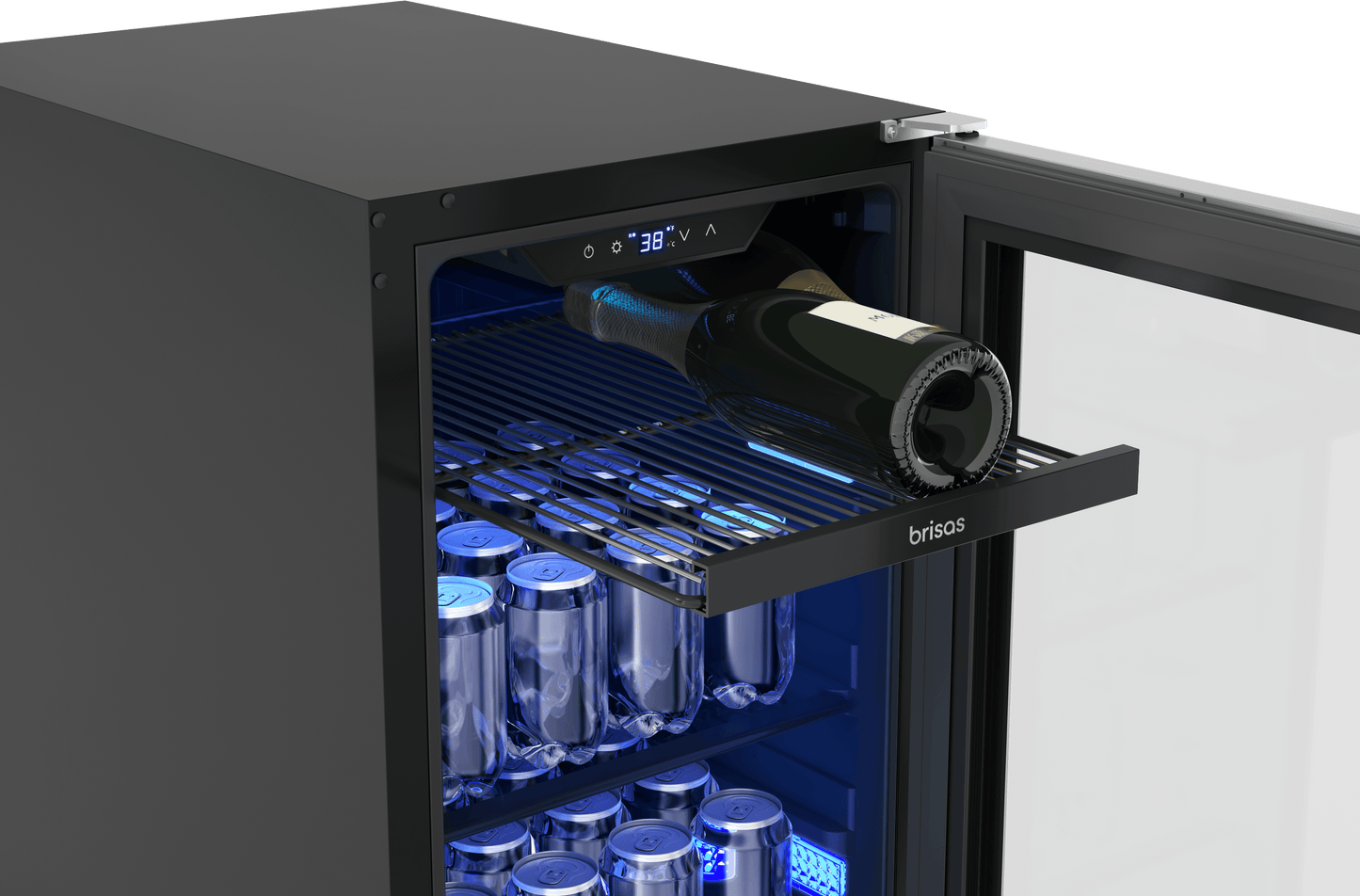 Zephyr BBV15C01AG Brisas Bev Cooler, 15in UC, SS+Gls, Rvs, 1Z