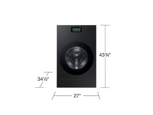 Samsung WD53DBA900HB 5.3 cu. ft. Bespoke AI Laundry Ventless Heat Pump Dryer Combo™ All-in-One Ultra Capacity Washer with AI Home in Brushed Black