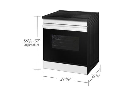Samsung NSI6DB930012 Bespoke 6.3 cu. ft. Smart Slide-In Induction Range with Anti-Scratch Glass Cooktop & Air Fry in White Glass