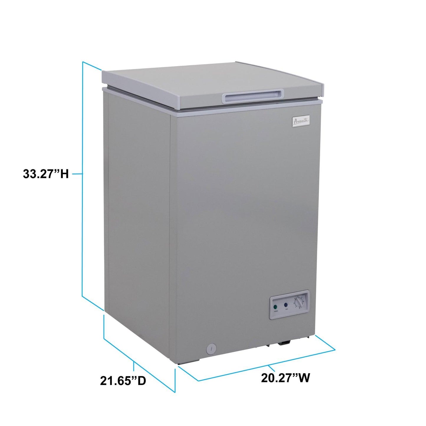 CF35F2G Avanti Garage Ready Chest Freezer - Platinum