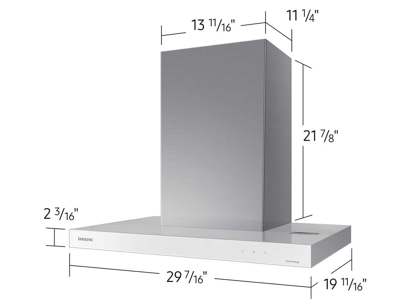 Samsung NK30CB600W12 Bespoke Hood Low Noise  630 CFM  30" Width