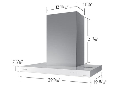 Samsung NK30CB600W12 Bespoke Hood Low Noise  630 CFM  30" Width