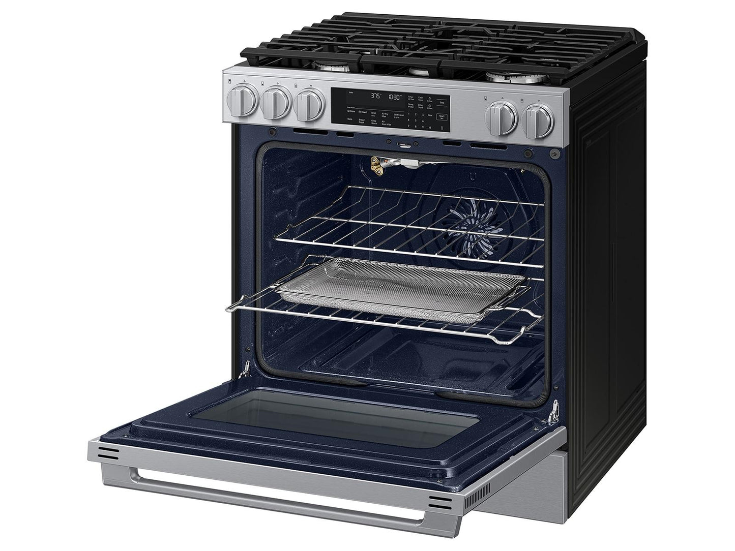 Samsung NSG90H60SR Bespoke Smart Slide-in Gas Range Pro Style Elite Design  Illuminated Knobs  Air Fry Max