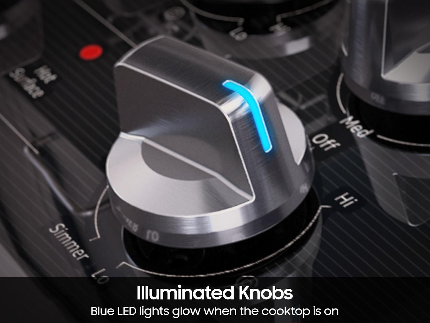 Samsung NZ36FG6432RK Electric Cooktop Illuminated Knobs  Wi-Fi  Rapid Boil