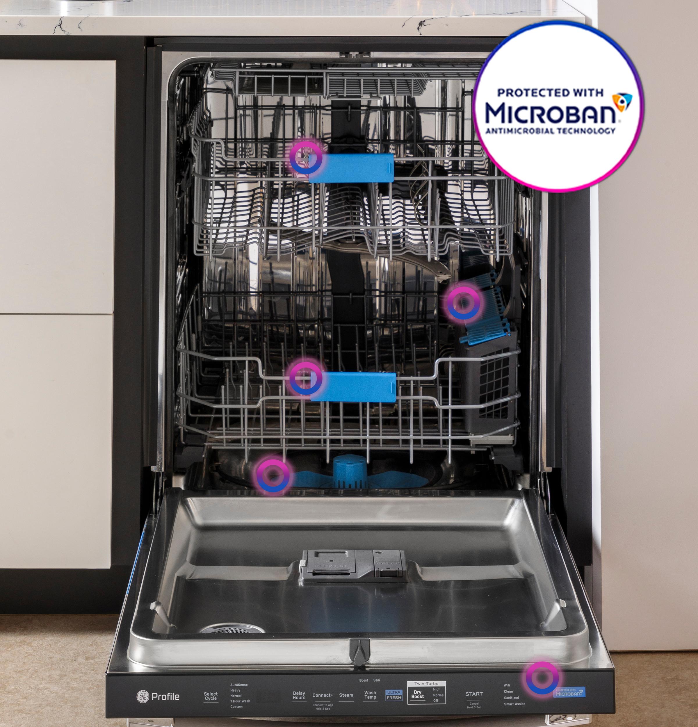 PDP755SBVTS GE Profile™ ENERGY STAR Smart UltraFresh System Dishwasher with Microban™ Antimicrobial Technology with Deep Clean Washing 3rd Rack, 42 dBA