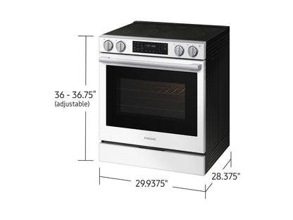 Samsung NSE80H63SW Bespoke Smart Slide-in Electric Range Pro Style Design  Air Fry Max  True Convection