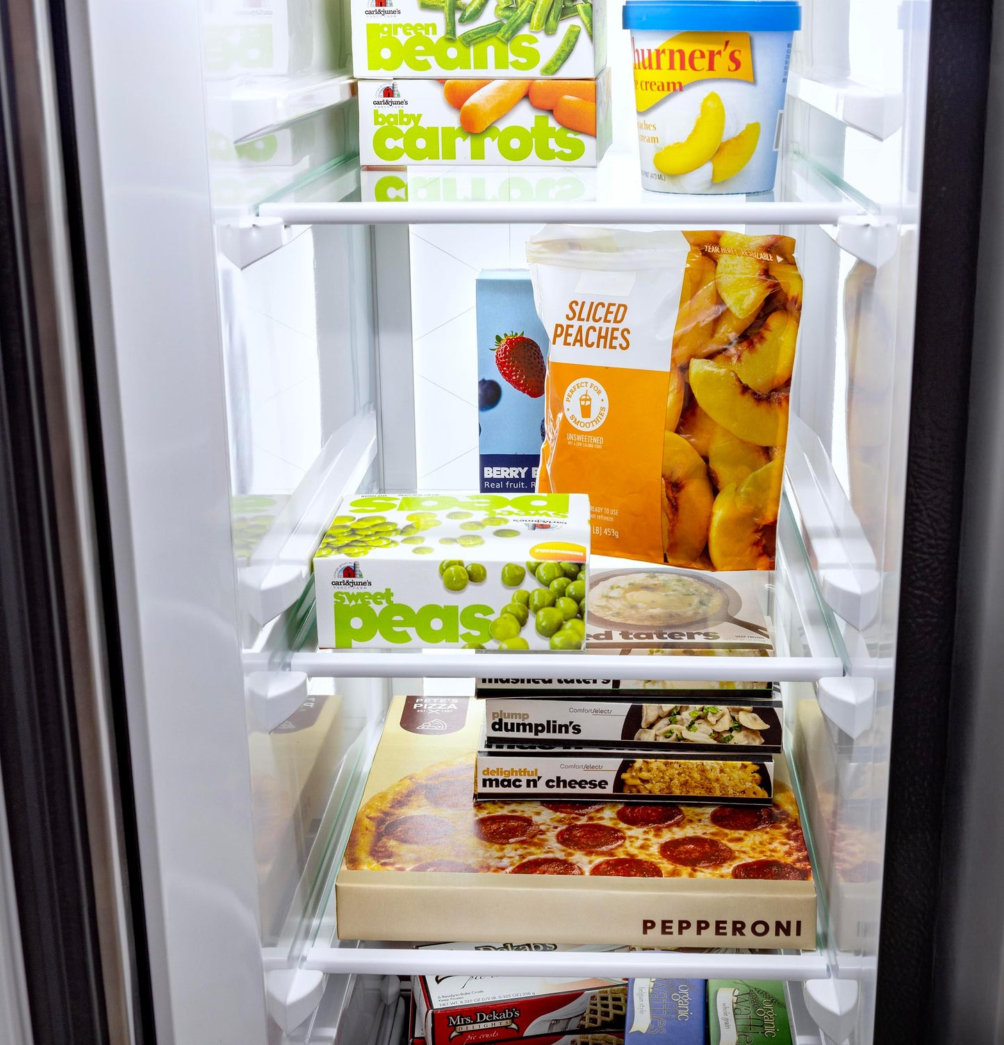 GSS28PYYFS GE® 27.7 Cu. Ft. Side-By-Side Refrigerator with LED Light Walls and Extra Tall Dispenser