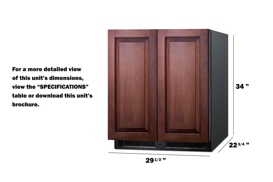 Summit FFRF3070BPNR 30" Wide Built-in Refrigerator-freezer (panels Not Included)