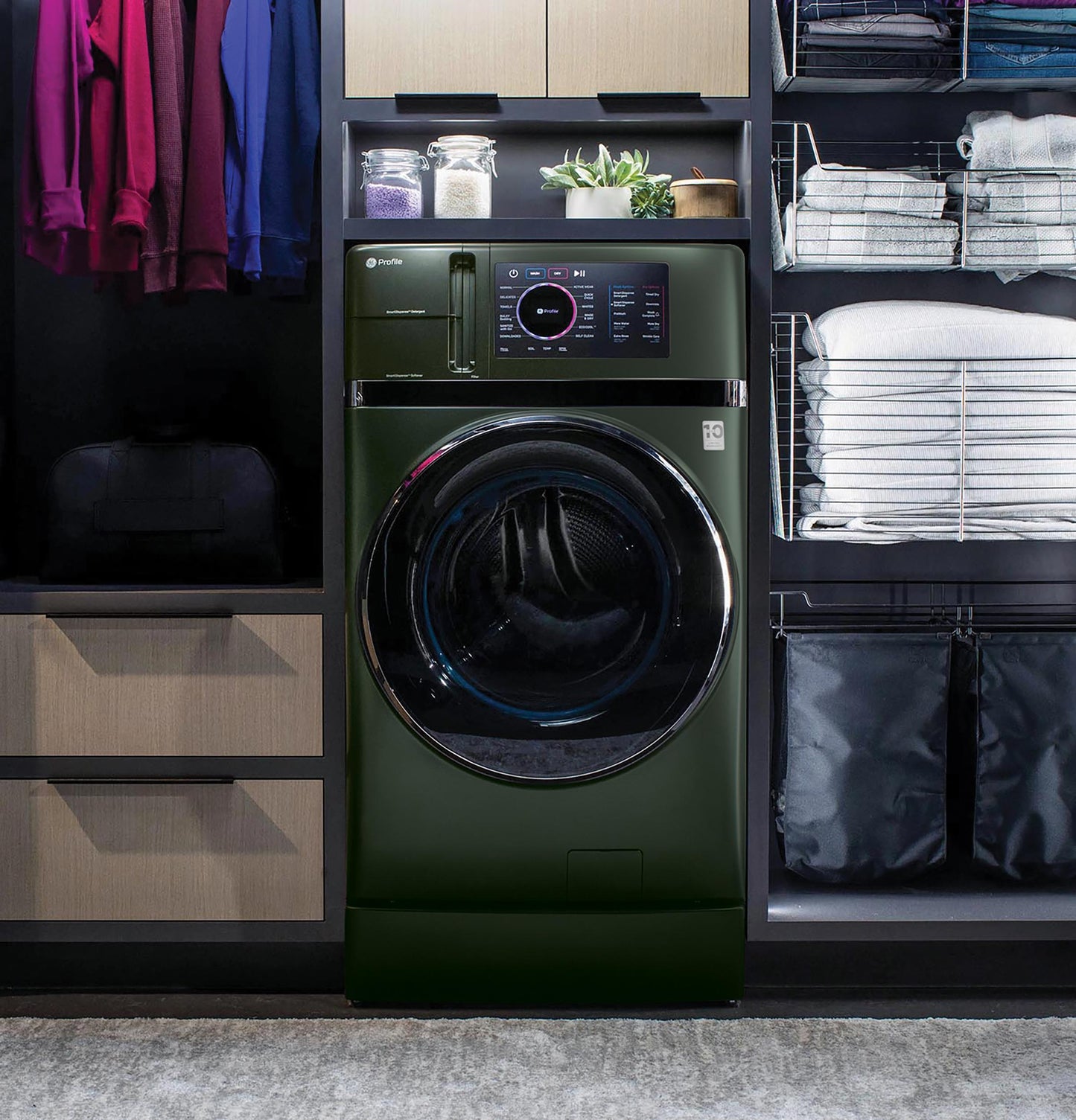 PFQ97HSPVGN GE Profile™ ENERGY STAR® 4.8 cu. ft. Capacity UltraFast Combo with Ventless Inverter Heat Pump Technology Washer/Dryer