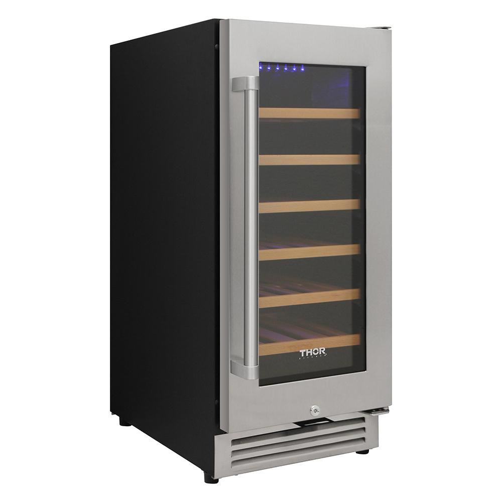 TWC1501 Thor Kitchen 15-inch Single Zone Wine Cooler, 33 Wine Bottle Capacity - Model Twc1501