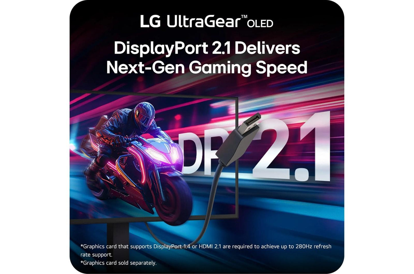 Lg 27GX790BB 27 Inch UltraGear™ OLED Dual Mode QHD 540Hz or HD 720Hz 0.02ms G-Sync® Compatible DisplayPort 2.1 Gaming Monitor