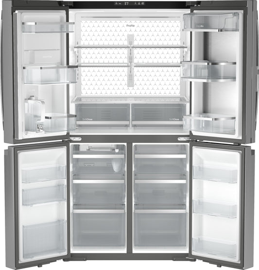 PHD23BYWFS GE Profile™ ENERGY STAR® 22.9 Cu. Ft. Counter-Depth Quad-Door Refrigerator with Dual-Dispense AutoFill Pitcher and Door in Door