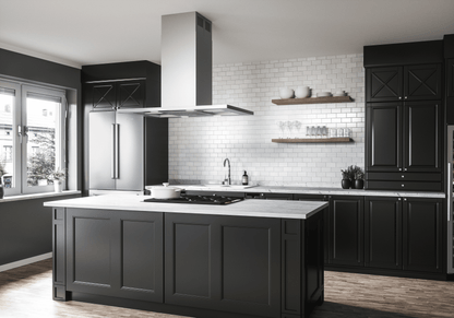 Zephyr ZMDE42BS Modena, Island, 42in, SS+Glass, LED, ACT