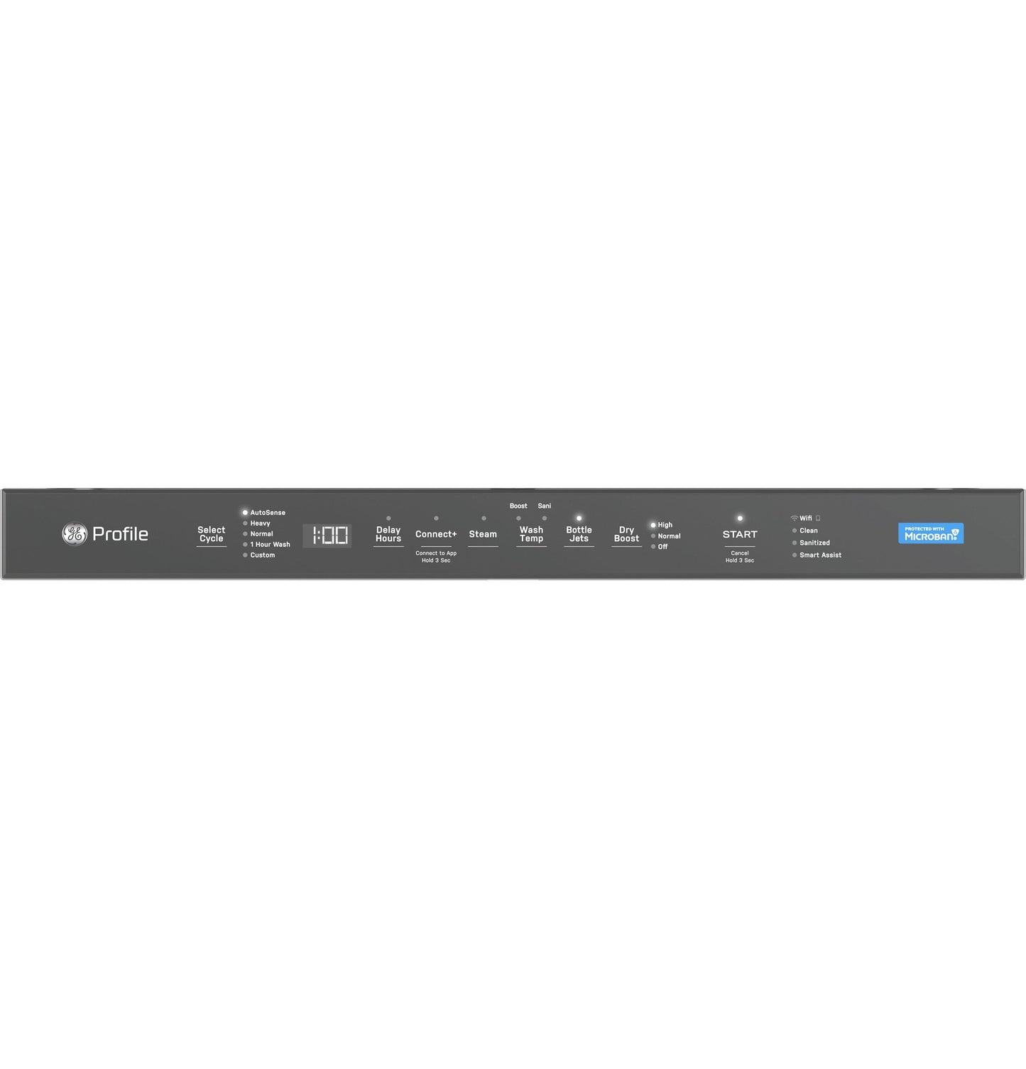 PDP715SYVFS GE Profile™ ENERGY STAR® Fingerprint Resistant Top Control Stainless Interior Dishwasher with Microban™ Antimicrobial Technology