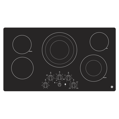 JEP5036DTBB GE® 36" Built-In Knob Control Electric Cooktop