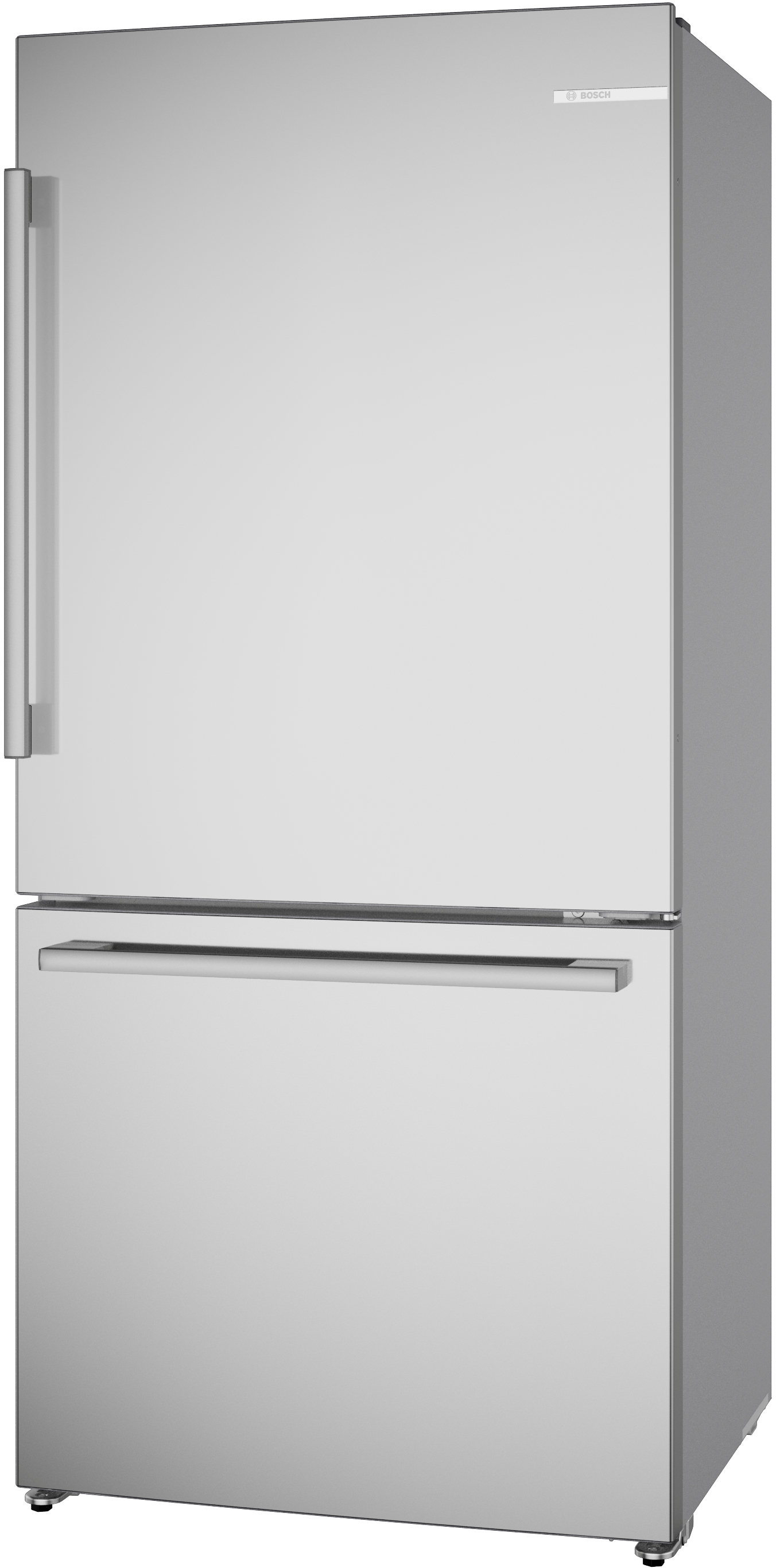 Bosch B33CM10SNS 100 Series, free-standing fridge-freezer with freezer at bottom, Brushed steel (with anti-fingerprint), Total No Frost
