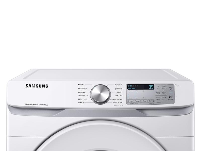 Samsung 7.5 cu. ft. Smart Gas Dryer with Sensor Dry in White