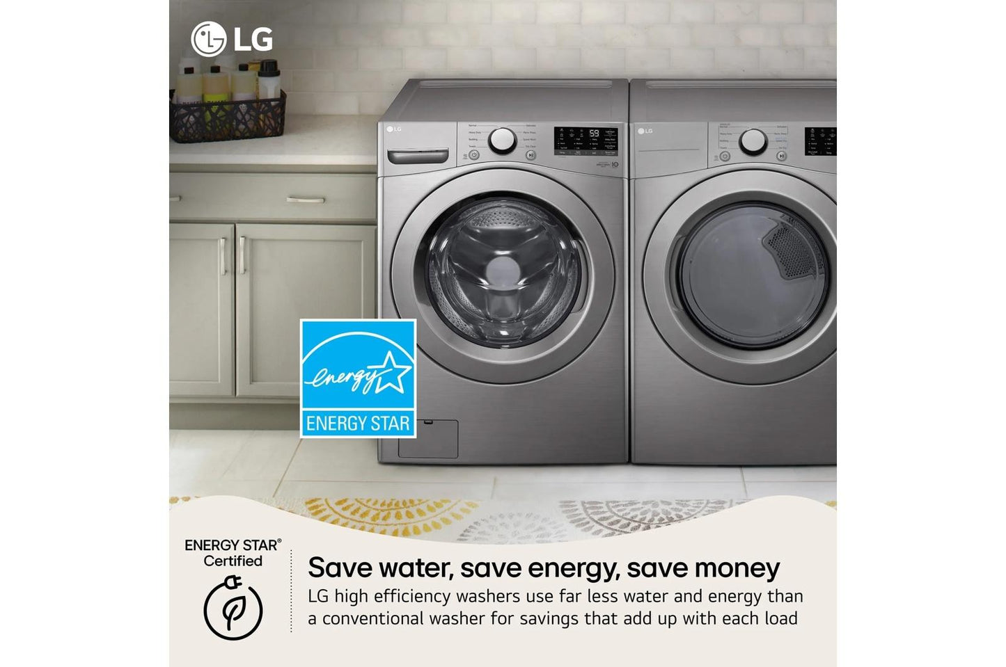 Lg WM3400CV 4.5 cu. ft. Ultra Large Capacity Front Load Washer