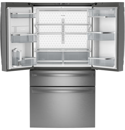 PJE23BYWFS GE Profile™ ENERGY STAR® 23.2 Cu. Ft. Smart Counter-Depth Fingerprint Resistant 4-Door French-Door Refrigerator