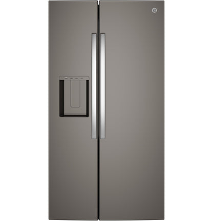 GSS28NMYES GE® 27.9 Cu. Ft. Side-By-Side Refrigerator with Extra Tall Dispenser and In-Door Icemaker