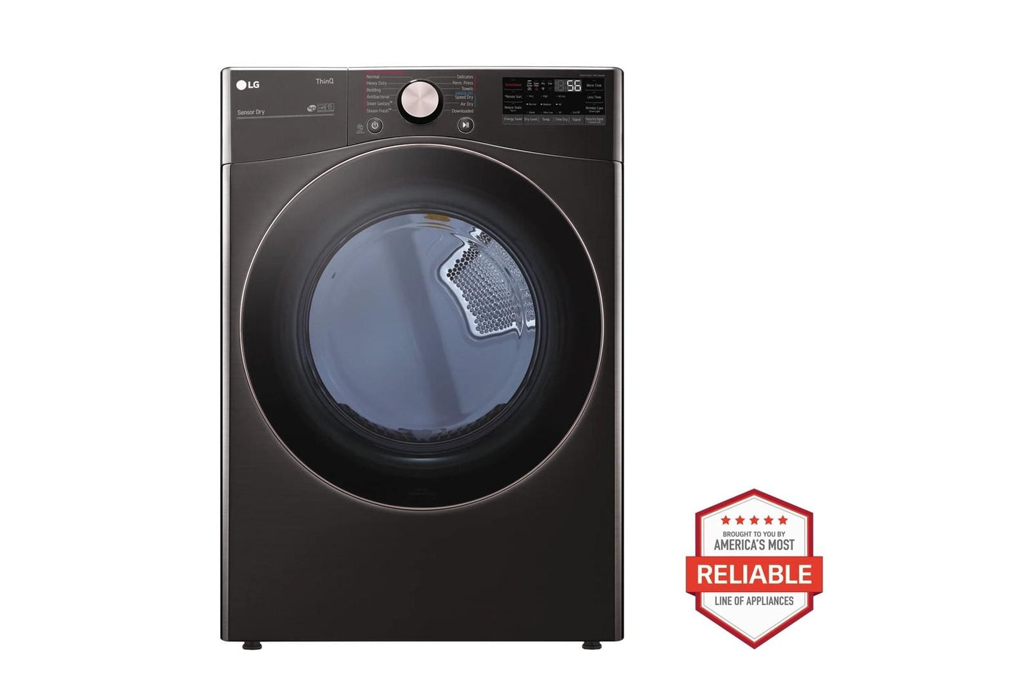 Lg WM4000HBADLGX4001BWD300CBWDP6B 4.5 cu. ft. Front Load Washer and 7.4 cu. ft. Gas Dryer with pedestal washer and drawer Laundry Set in Black Steel