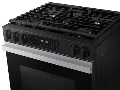 Samsung NSG6DG8100SR Bespoke 6.0 cu. ft. Smart Slide-In Gas Range with Precision Knobs in Stainless Steel