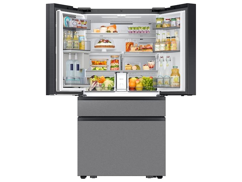 Samsung RF90F23BECR Bespoke 23 cu. ft. Counter Depth 4-Door French Door Refrigerator with AI Home & AI Vision Inside™ in Charcoal Glass and Stainless Steel