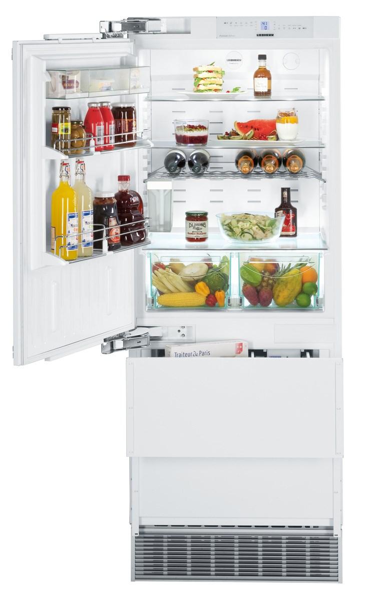 Liebherr Combined refrigerator-freezer with NoFrost for integrated use