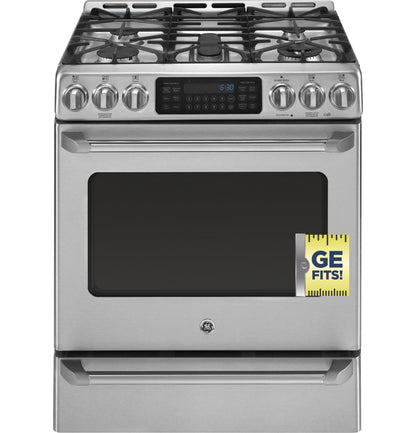 Cafe C2S985SETSS GE Caf(eback)™ Series Slide-In Front Control Dual-Fuel Range with Baking Drawer