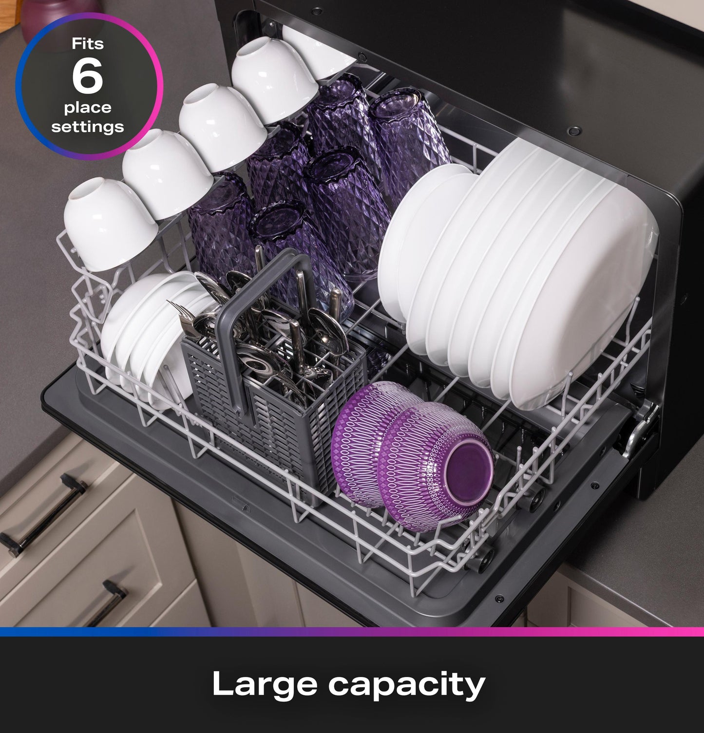 PZF560HGWBB GE Profile™ ENERGY STAR® Smart Compact Dishwasher for Countertop or Built-In