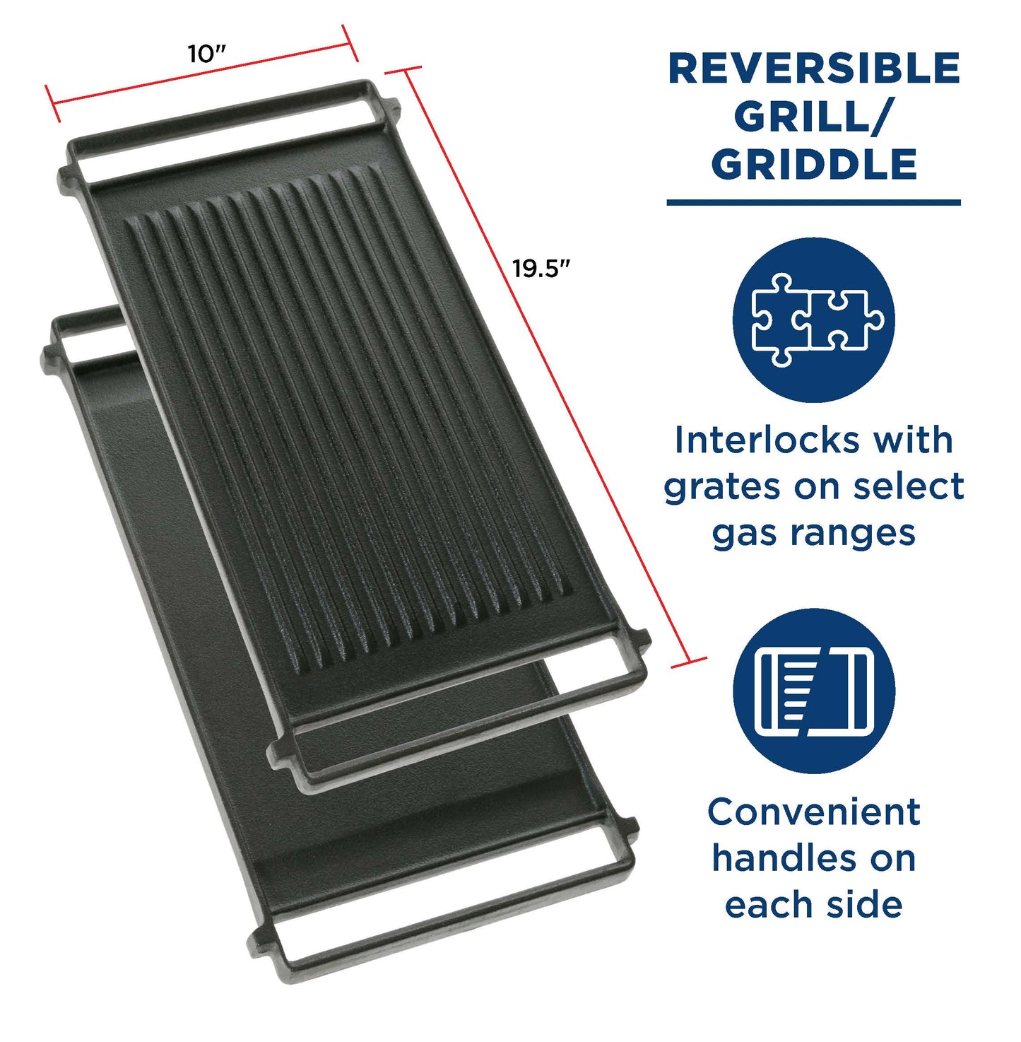Ge Appliances WB31X24998 Reversible Griddle / Grill Combo
