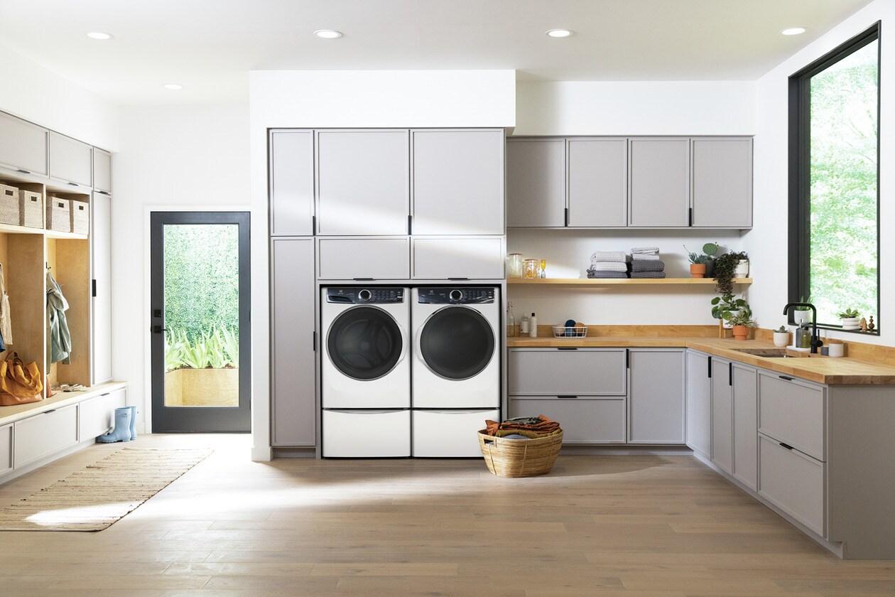 Electrolux ELFE7637AW Front Load Perfect Steam™ Electric Dryer with Balanced Dry™ and Instant Refresh - 8.0 Cu. Ft.