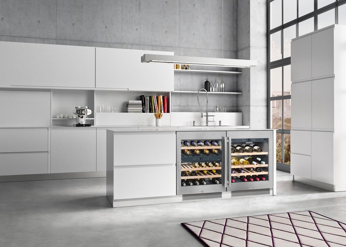 Liebherr WU3400 Undercounter Wine Cabinet, 24", Lock, 2 Zone, Reversible Door