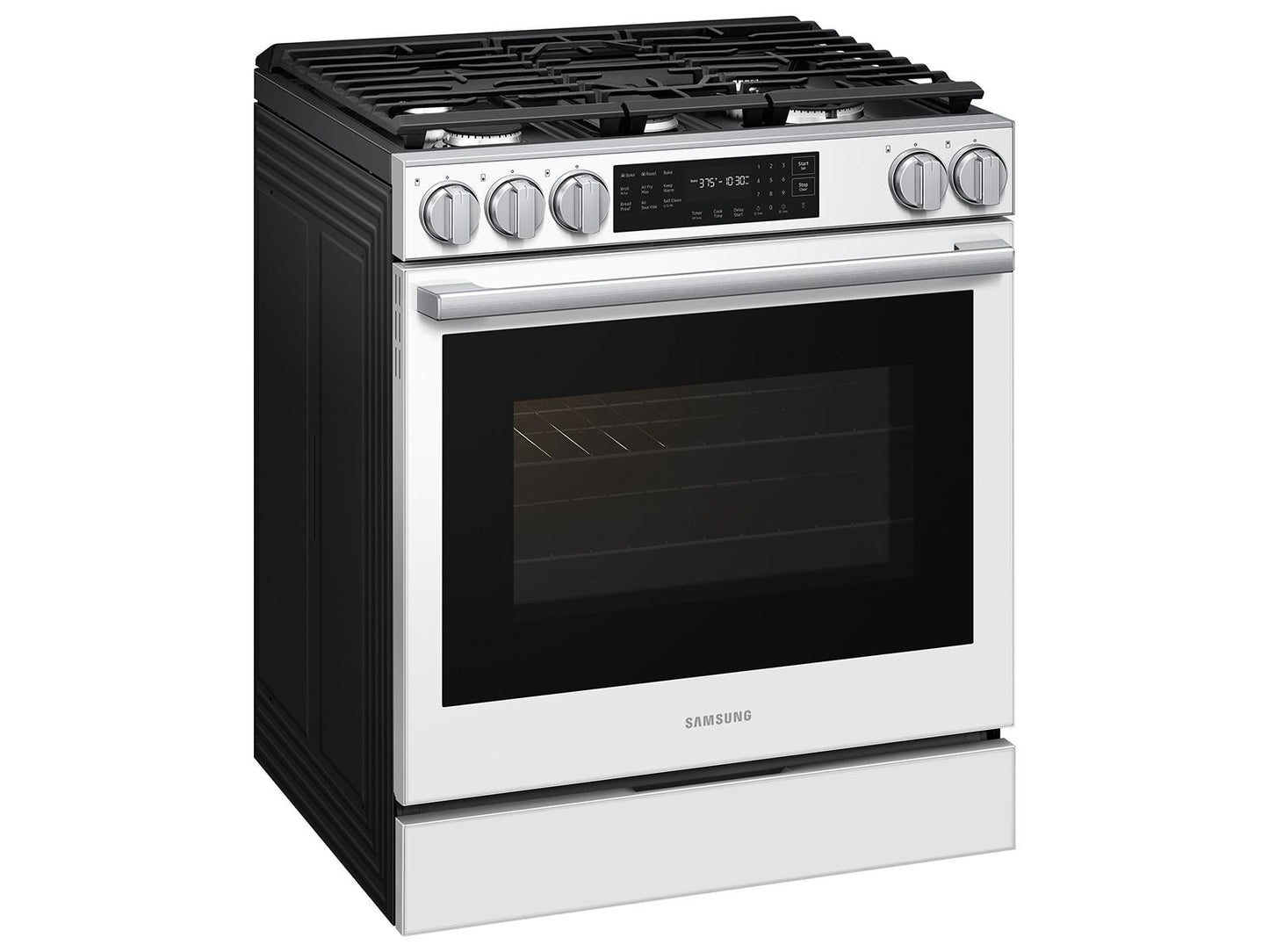 Samsung NSG80H60SW Bespoke Smart Slide-in Gas Range Pro Style Design  Air Fry Max  True Convection