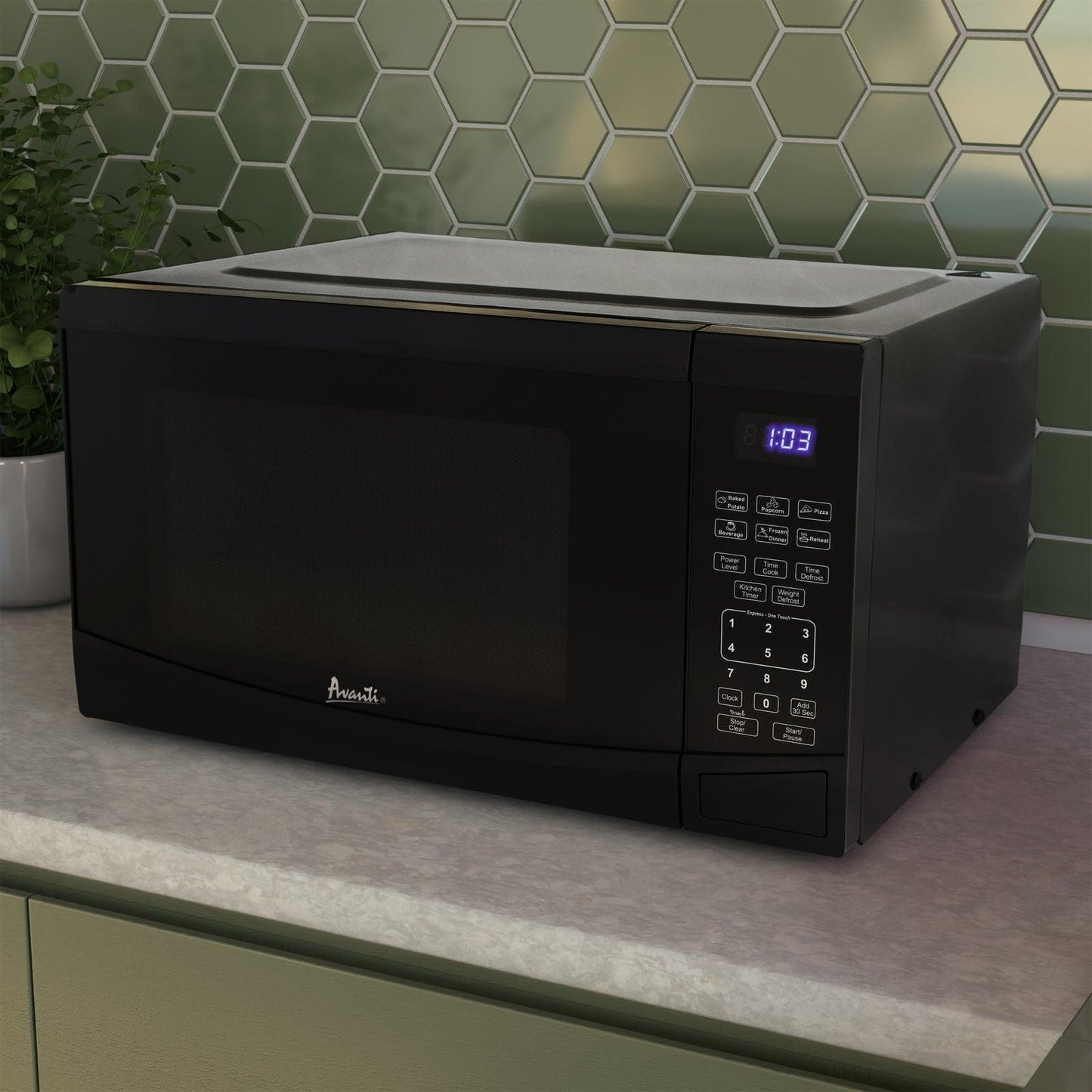 MT09V1B Avanti 0.9 Cu. Ft. Microwave Oven, Digital - Black