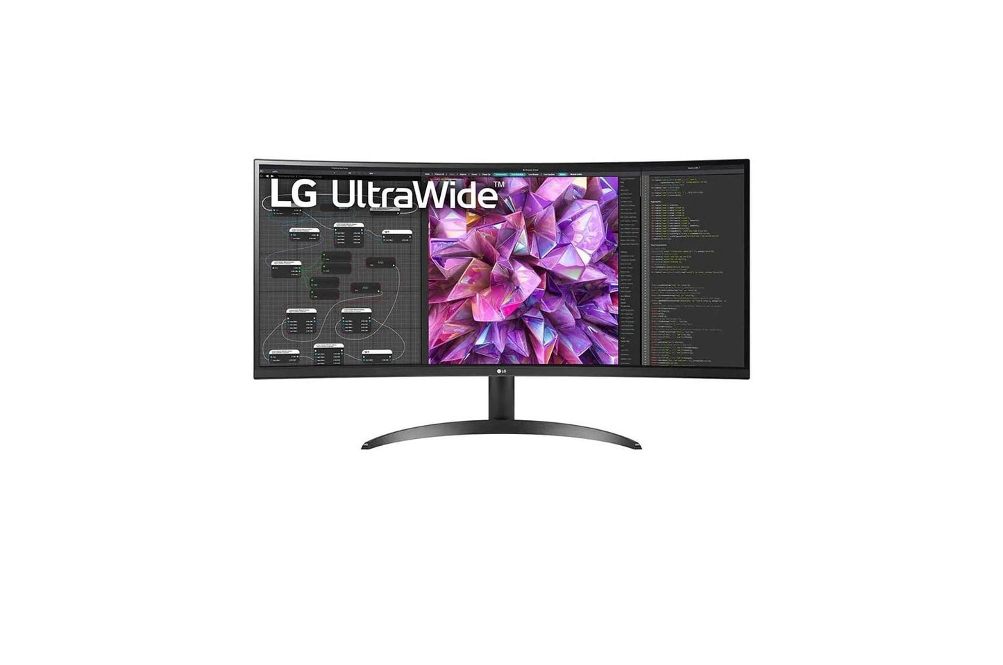 Lg 34BQ60QCB 34" IPS QHD Curved UltraWide™ Monitor with HDR10, sRGB 99%, Flicker Safe, Reader Mode, Black Stabilizer & Dynamic Action Sync