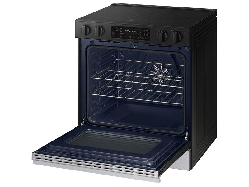 Samsung NSE6DG8300SR Bespoke 6.3 cu. ft. Smart Slide-In Electric Range with Air Fry & Precision Knobs in Stainless Steel