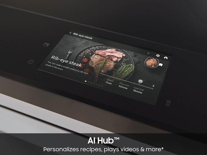 Samsung NSI6DG9900SR Bespoke 6.3 cu. ft. AI Slide-In Induction Range with AI Hub™ & Smart Oven Camera in Stainless Steel