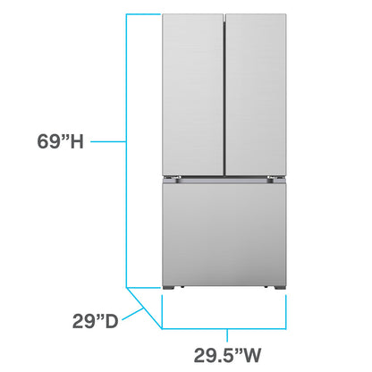 FFFDS175L3S Avanti Frost Free French Door Refrigerator, 17.5 cu. ft.