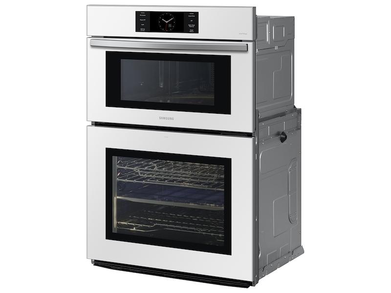 Samsung NQ70CB700D12AA Bespoke 30" Microwave Combination Wall Oven with with Flex Duo™ in White Glass