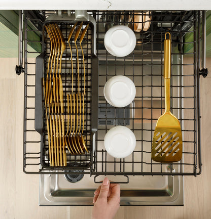 Cafe CDT888P4VW2 CAF(EBACK)™ CustomFit ENERGY STAR Stainless Interior Smart Dishwasher with Ultra Wash Top Rack and Dual Convection Ultra Dry, LED Lights, 39 dBA
