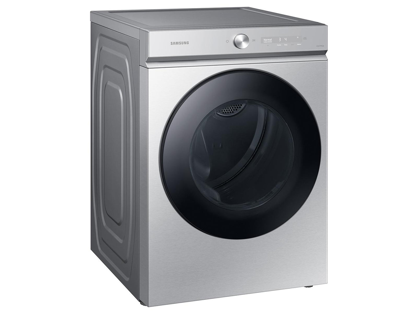 Samsung DVE53BB8700T Bespoke 7.6 cu. ft. Ultra Capacity Electric Dryer with Super Speed Dry and AI Smart Dial in Silver Steel