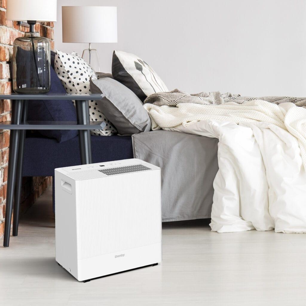 DDR050BSWDB Danby 50 Pint Dehumidifier with Wi-Fi in White