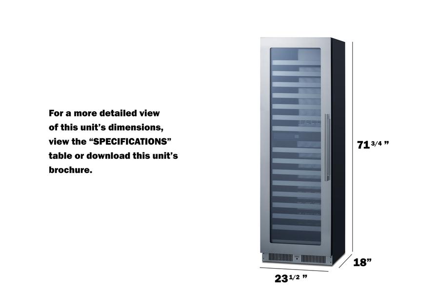 Summit SDHWC98LHD 24" Wide Dual Zone Wine Cellar