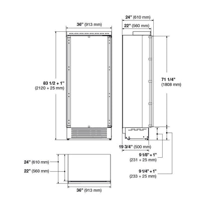 36" BUILT-IN FRIDGE COLUMN