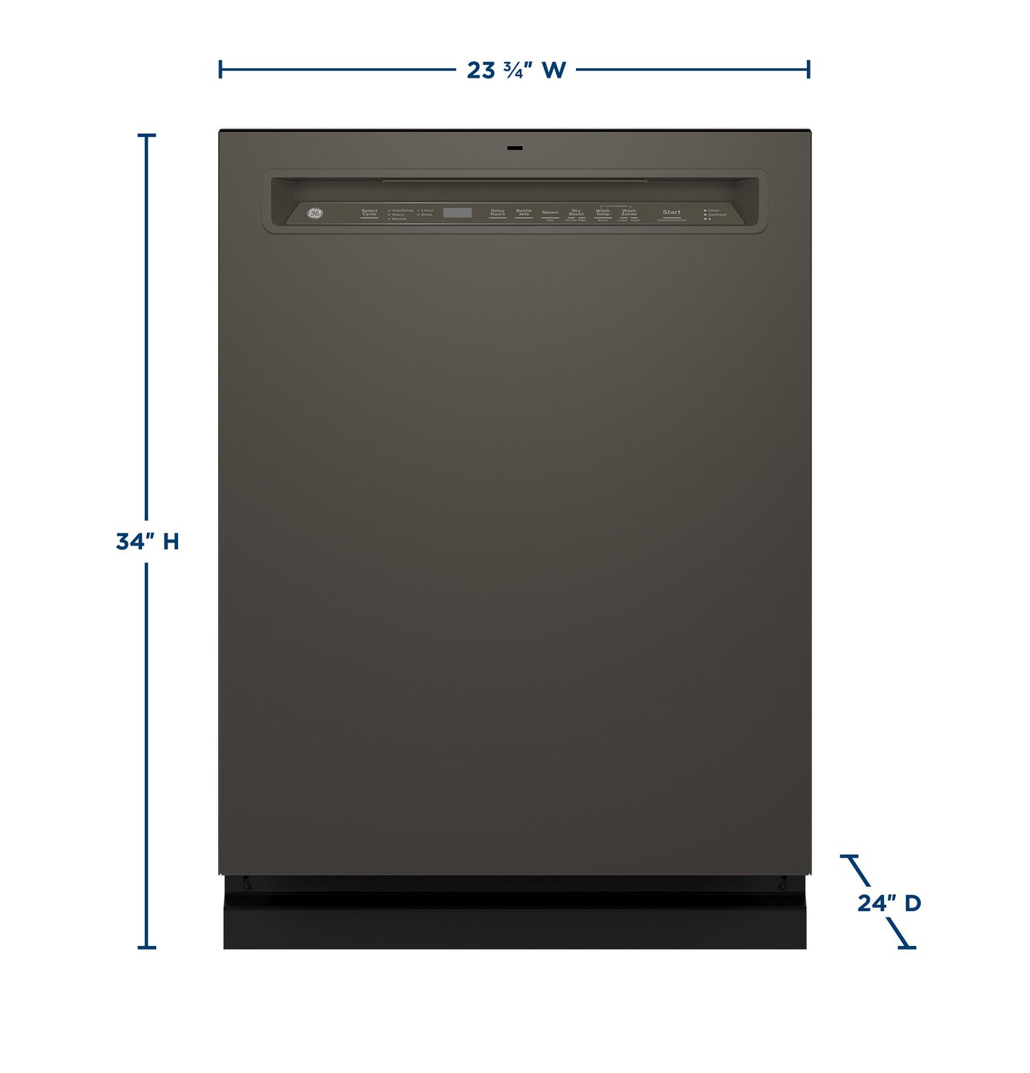 GDF650SMVES GE® ENERGY STAR® Front Control with Stainless Steel Interior Dishwasher with Sanitize Cycle